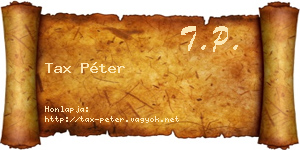 Tax Péter névjegykártya
