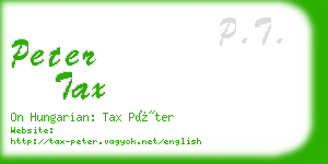 peter tax business card